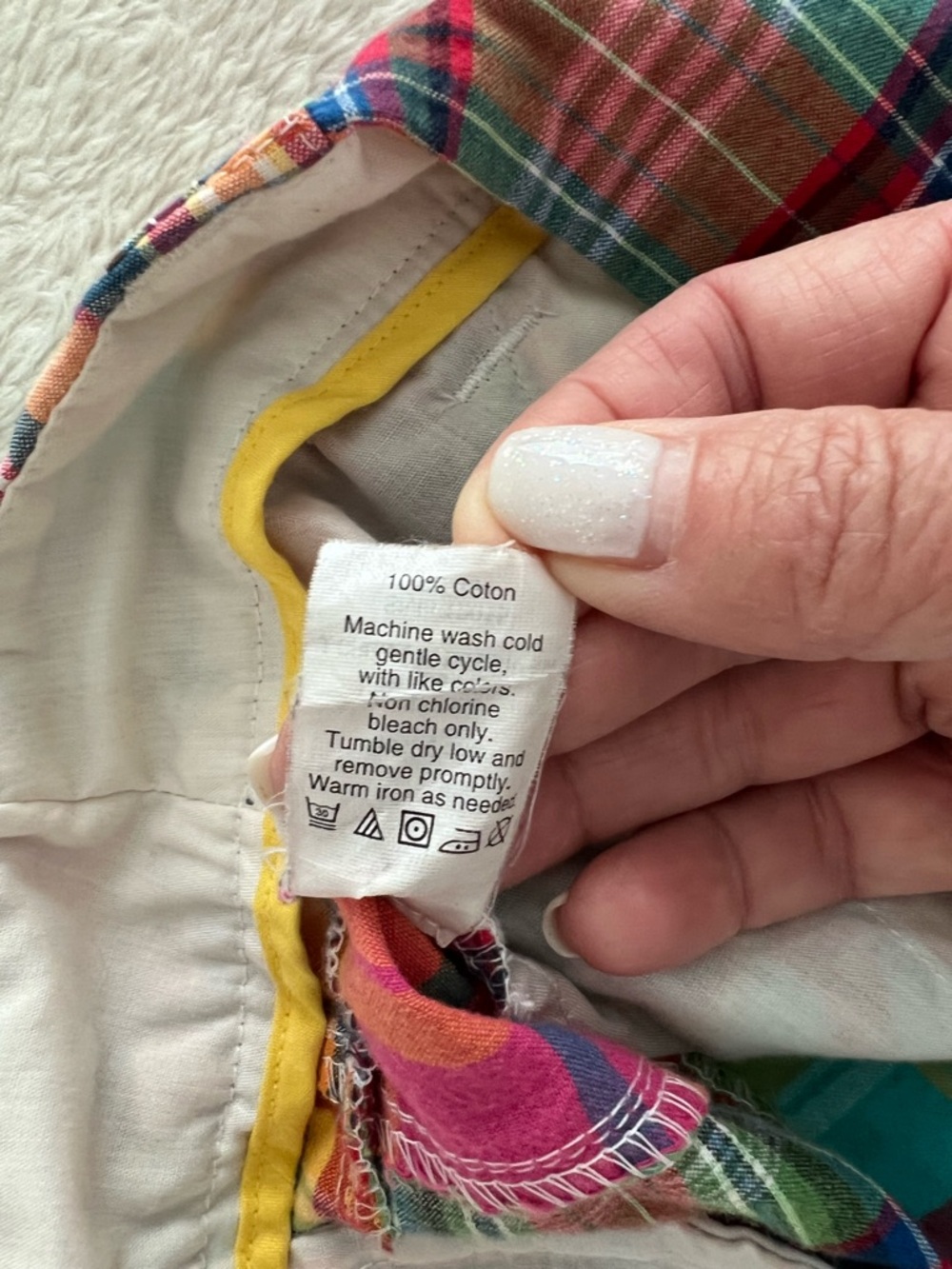 J.Crew City Fit Patchwork Madras Plaid Shorts Low Rise Size 6 Preppy Y2K - Picture 7 of 8
